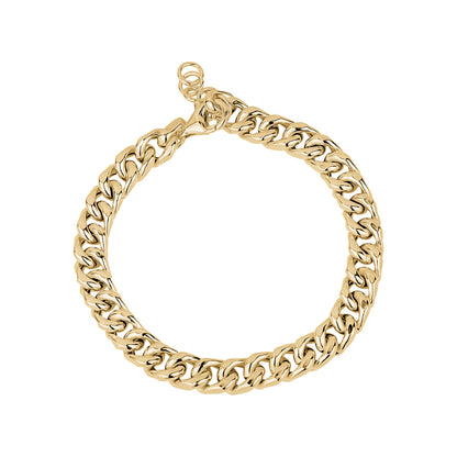 SILVER GOLD PLATED HOLLOW CUBAN CHAIN