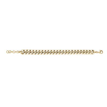 STERLING SILVER LADIES CUBAN BRACELET GOLD PLATED
