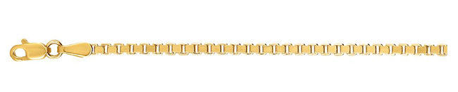 14KY SEMI SOLID BOX CHAIN 2.1MM