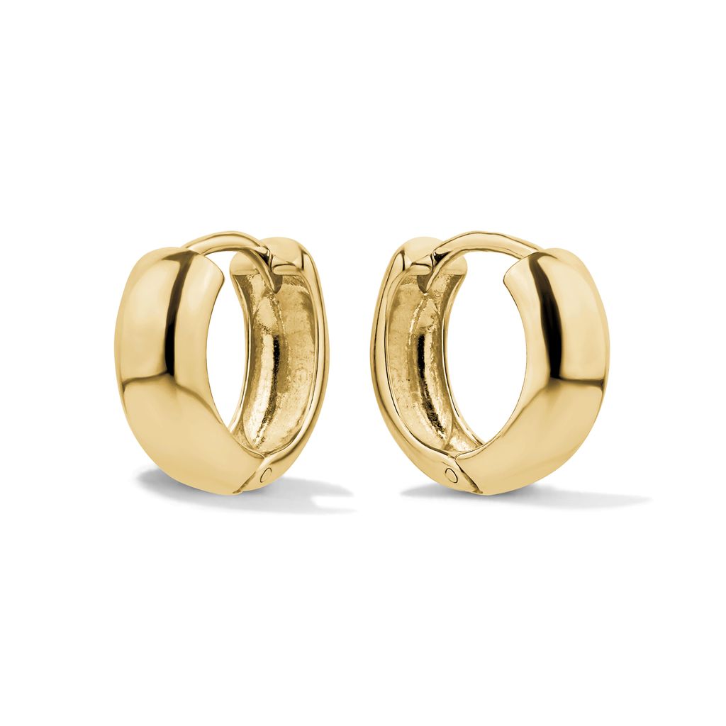 SILVER GOLD PLATED HUGGIE HOOPS HP 15MM