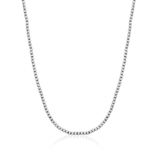 10k White Gold DC Ball Chains