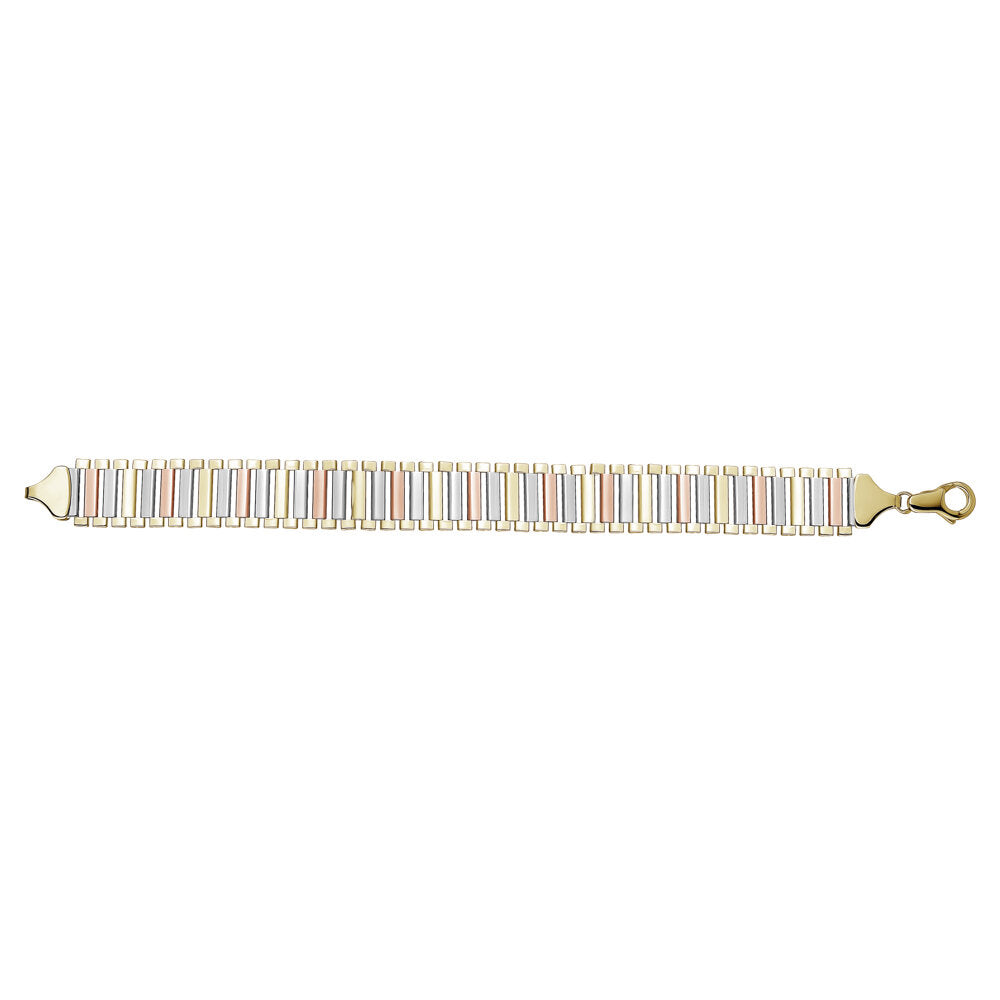 10k Tri Colour Fancy Bracelets Ladies