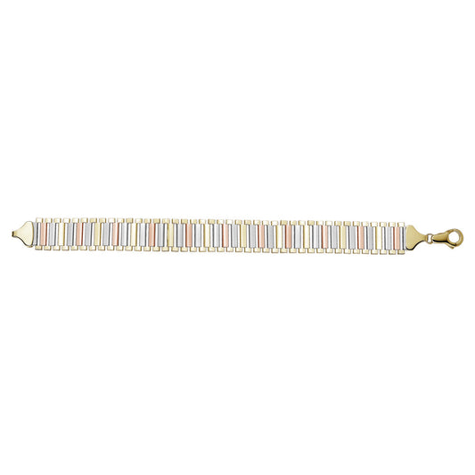 10k Tri Colour Fancy Bracelets Ladies