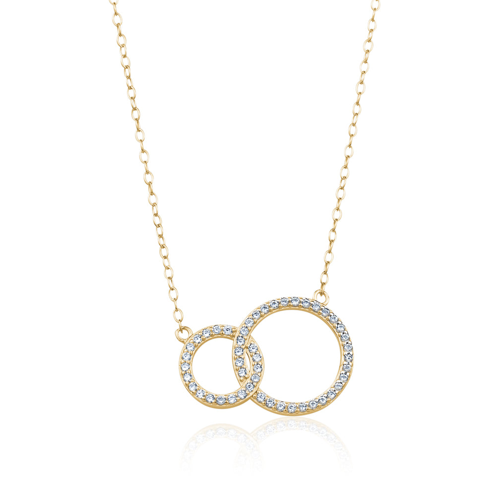 STERLING SILVER GOLD PLATED NECKLACE WITH LOOPS