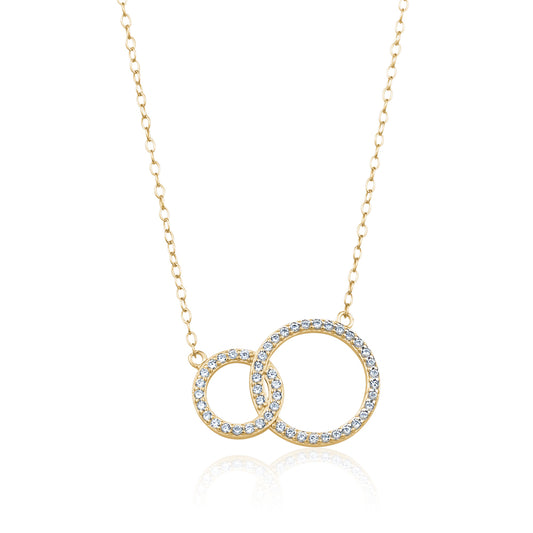 STERLING SILVER GOLD PLATED NECKLACE WITH LOOPS