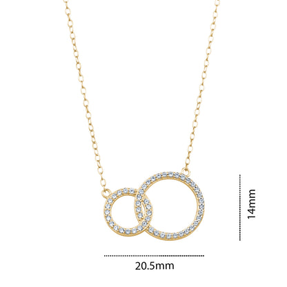 STERLING SILVER GOLD PLATED NECKLACE WITH LOOPS