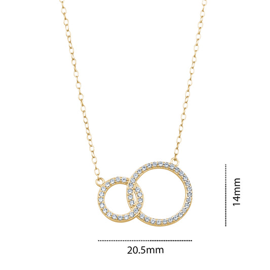 STERLING SILVER GOLD PLATED NECKLACE WITH LOOPS