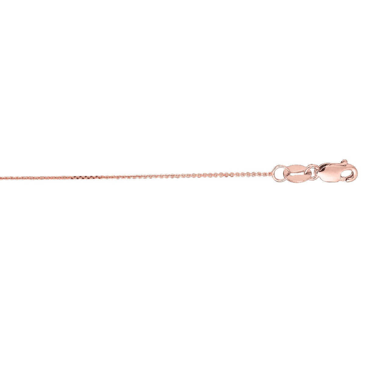 18K ROSE FINE CABLE CHAIN 1.1MM