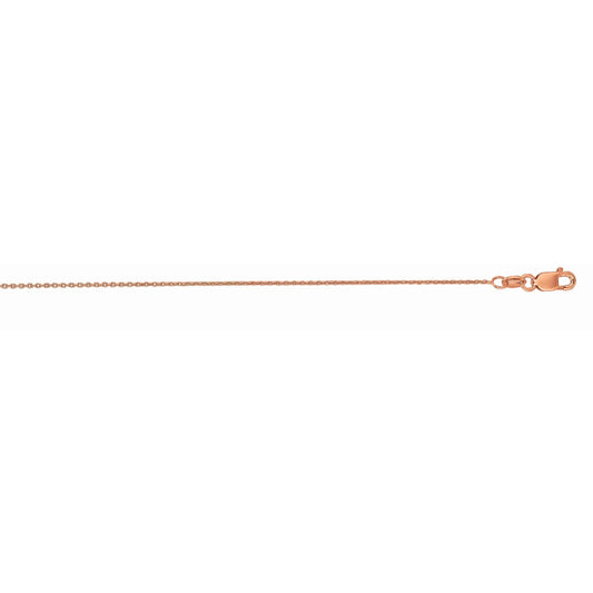 18K ROSE OVAL CABLE CAHIN 1.5MM