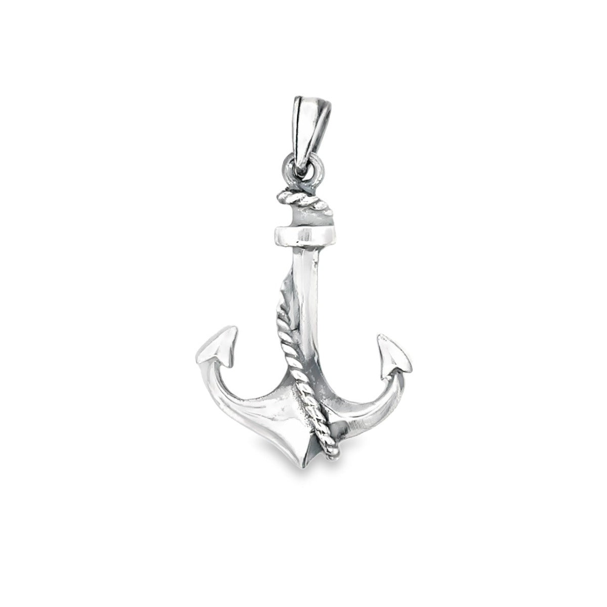 SILVER ANCHOR PENDANT KU23450-OXY