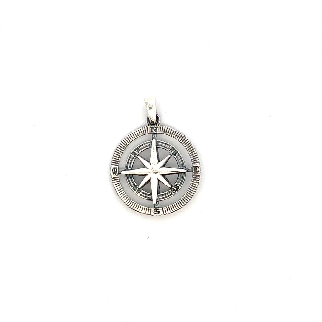 STERLING SILVER COMPASS PENDANT KU2395