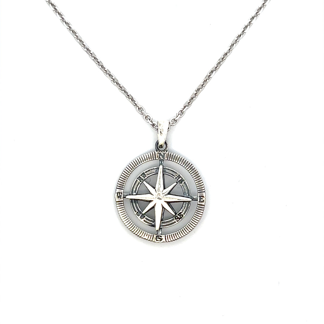 STERLING SILVER COMPASS PENDANT KU2395