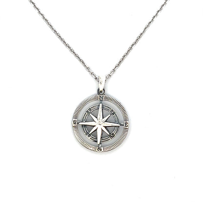 STERLING SILVER COMPASS PENDANT KU2395