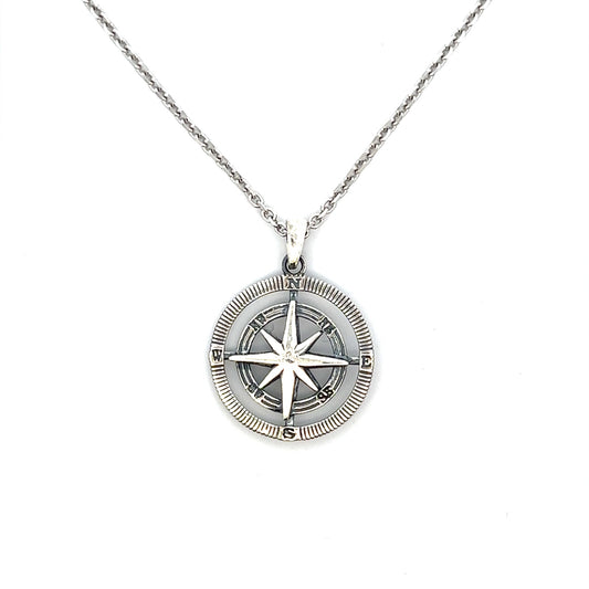 STERLING SILVER COMPASS PENDANT KU2395