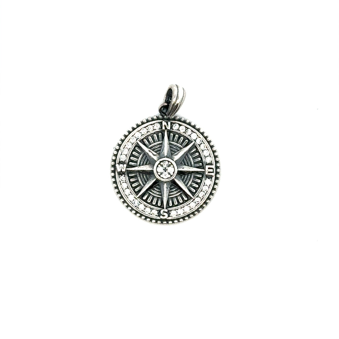 STERLING SILVER COMPASS PENDANT KU2574