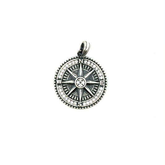 STERLING SILVER COMPASS PENDANT KU2574