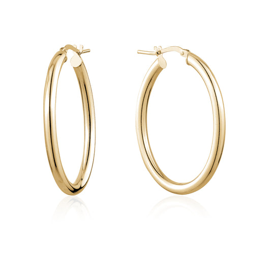 STERLING SILVER GP OVAL HOOPS L30VGP