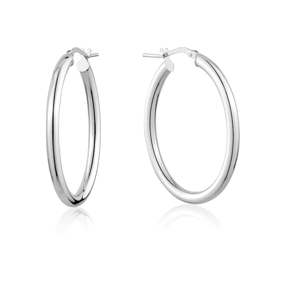 STERLING SILVER RH OVAL HOOPS L30VGRH