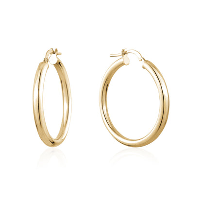 STERLING SILVER GP HOOPS L325GP