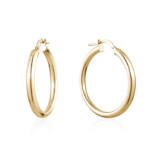 STERLING SILVER GP HOOPS L325GP