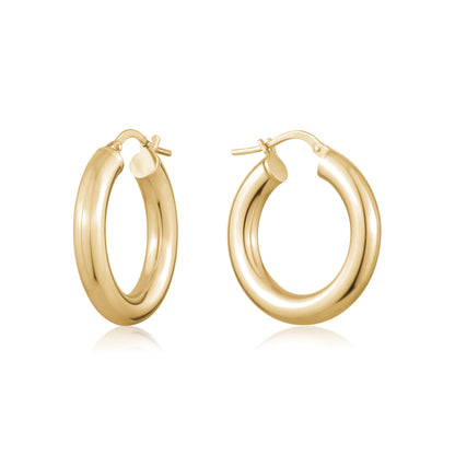 STERLING SILVER GOLD PLATED HOOPS