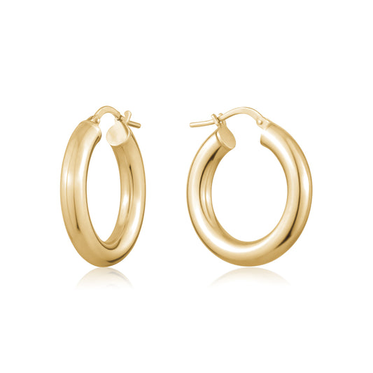 STERLING SILVER GOLD PLATED HOOPS
