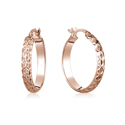 10K ROSE HOLLOW HOOP