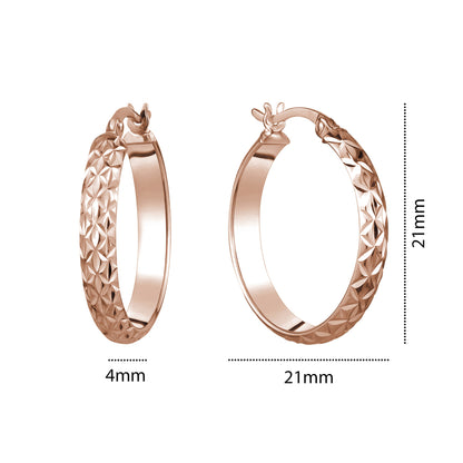 10K ROSE HOLLOW HOOP