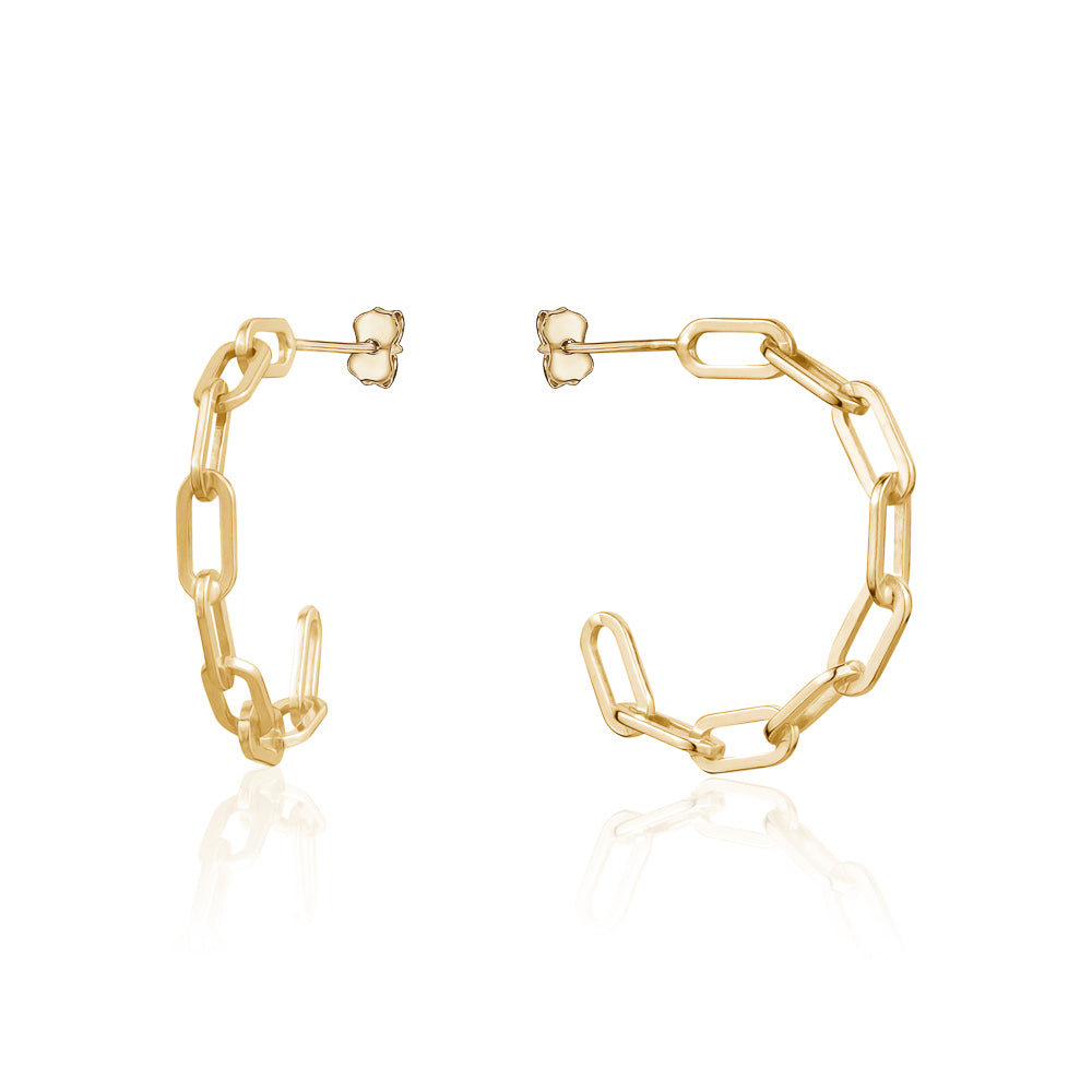 STERLING SILVER PAPERCLIP HOOP GP