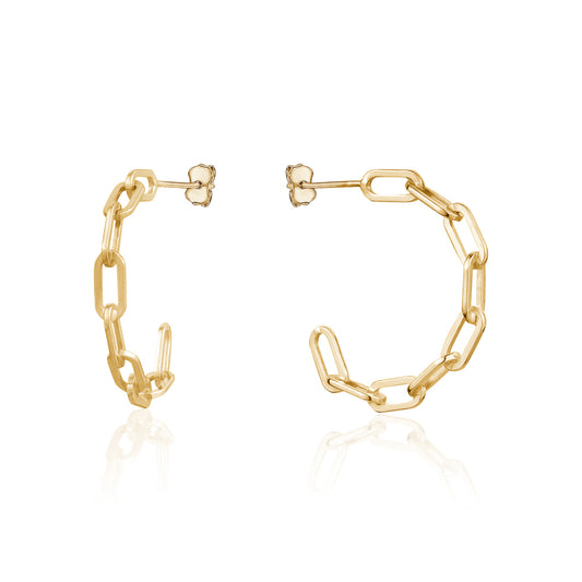 STERLING SILVER PAPERCLIP HOOP GP