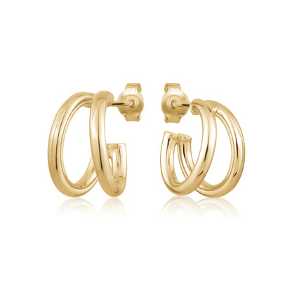 STERLING SILVER GOLD PLATED HOOP ORFNT5210GP