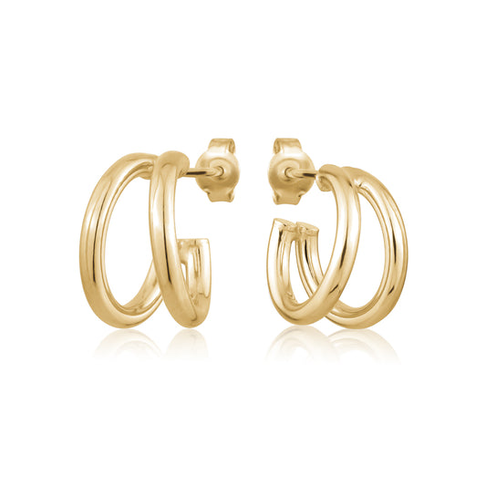 STERLING SILVER GOLD PLATED HOOP ORFNT5210GP