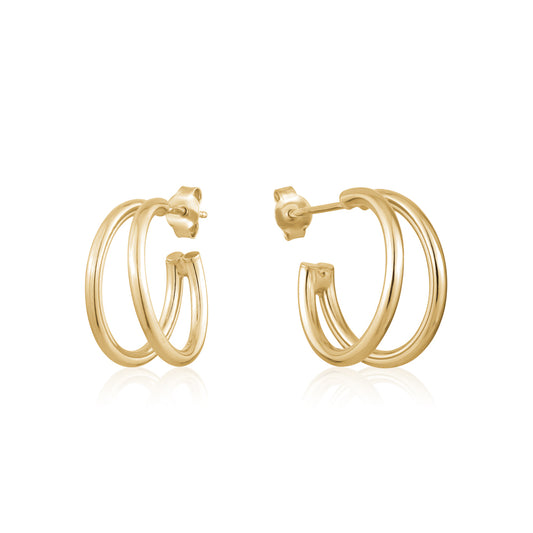 STERLING SILVER GOLD PLATED HOOP ORFNT5215GP