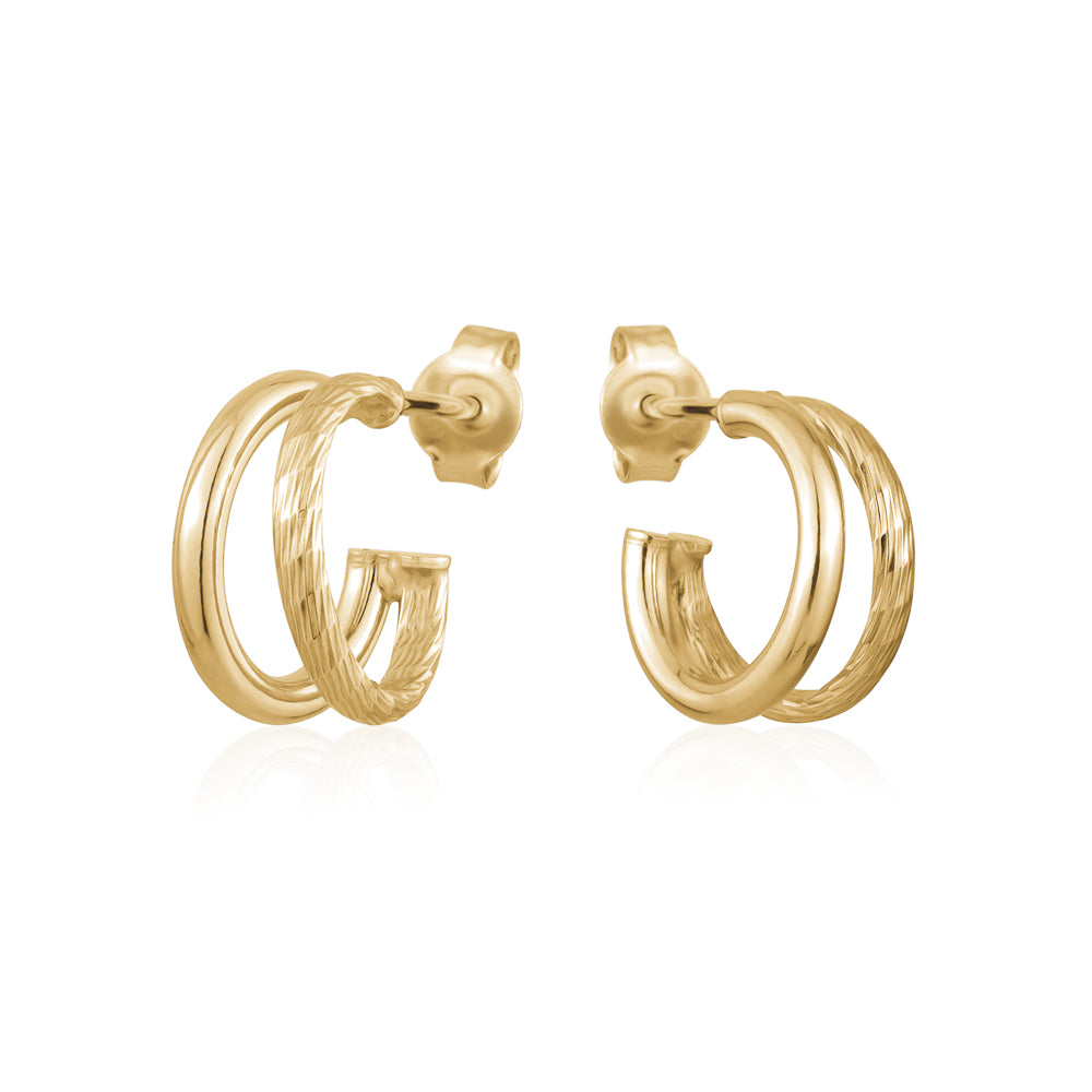 STERLING SILVER GOLD PLATED HOOP ORFNT5310GP