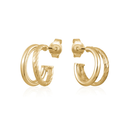 STERLING SILVER GOLD PLATED HOOP ORFNT5310GP