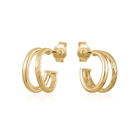 STERLING SILVER GOLD PLATED HOOP ORFNT5310GP
