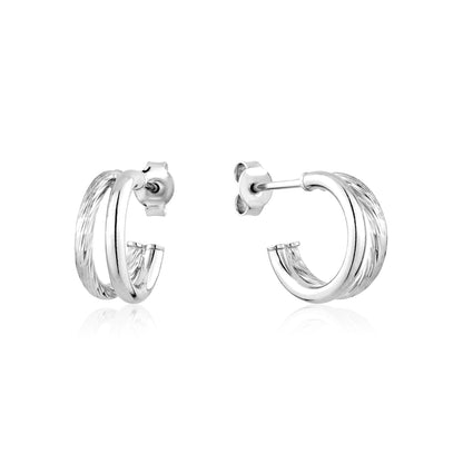 STERLING SILVER RH HOOP STUDS ORFNT5310