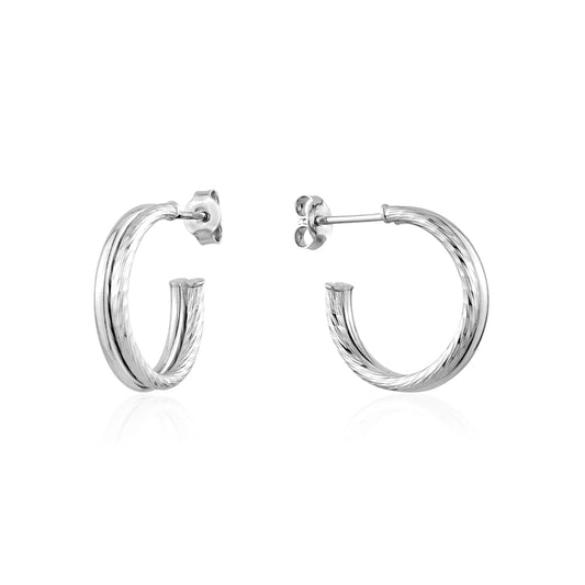 STERLING SILVER RH HOOP STUDS ORFNT5415
