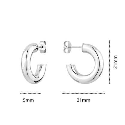 STERLING SILVER RH HOOP STUDS ORL512