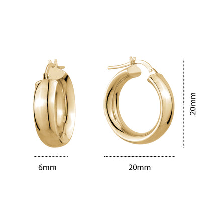 STERLING SILVER GP HOOPS ORSCP615