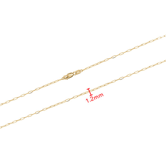10KY PAPERCLIP CHAIN 1.2MM
