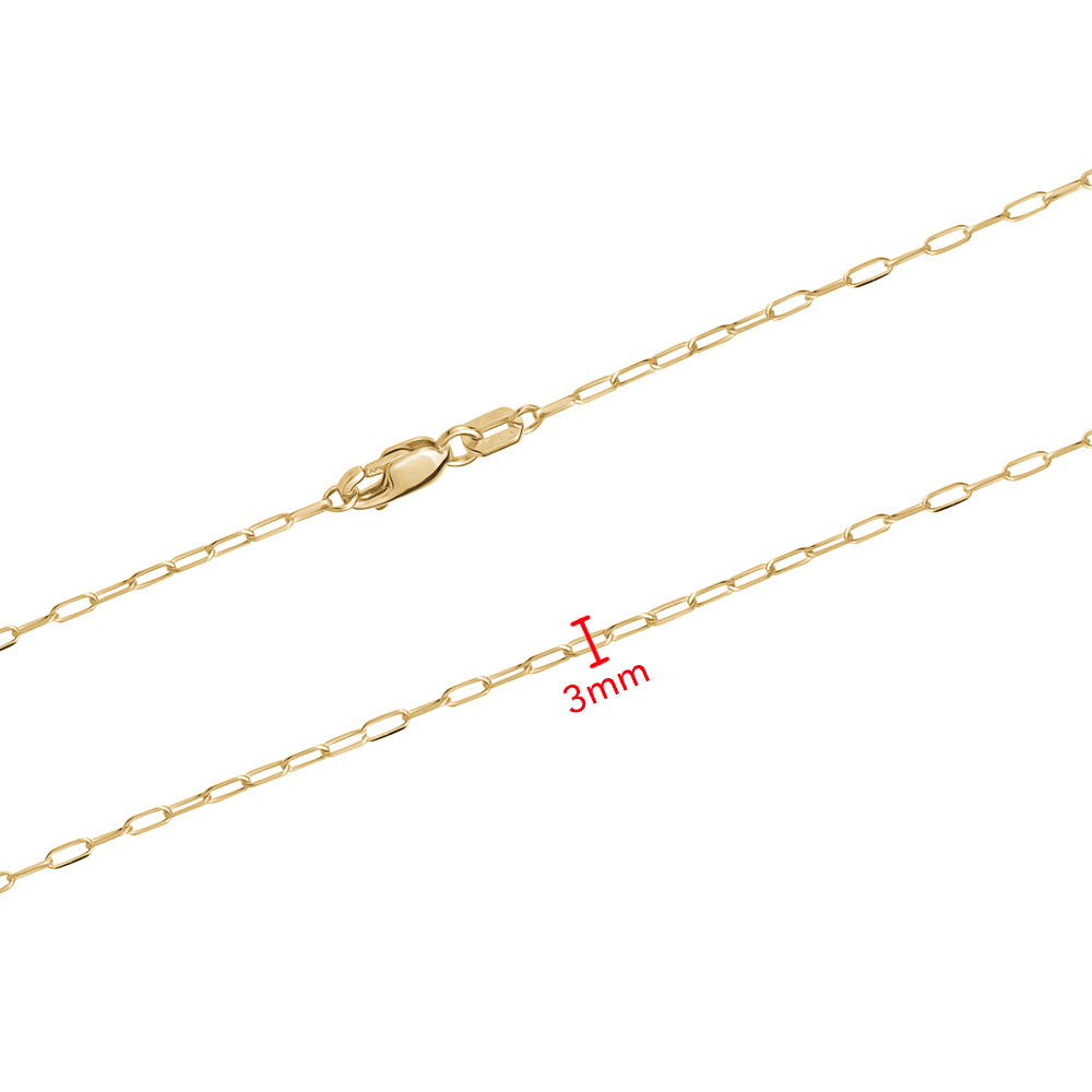 10KY PAPERCLIP CHAIN 3.0MM
