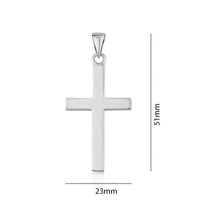 STERLING SILVER RHODIUM CROSS PC5961