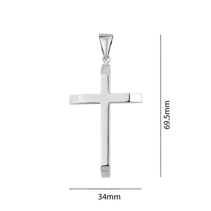 STERLING SILVER XLARGE CROSS PC6907