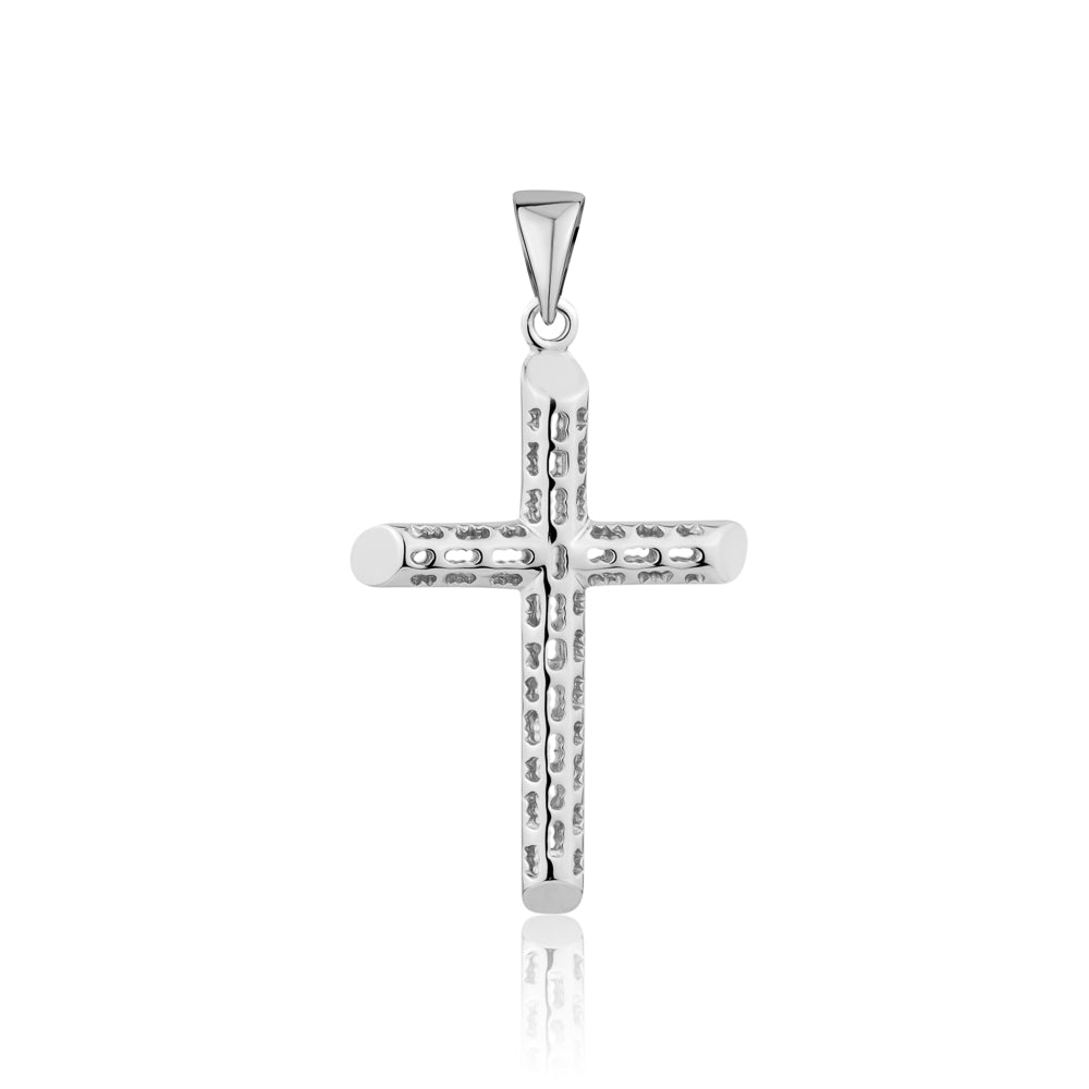 STERLING SILVER RHODIUM CROSS PC743PL