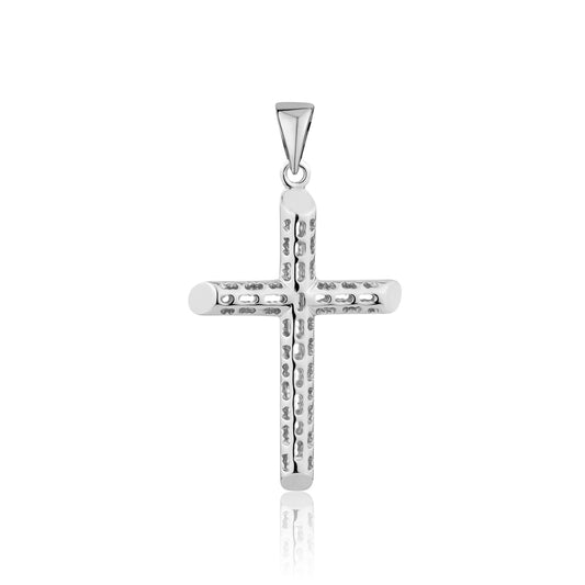 STERLING SILVER RHODIUM CROSS PC743PL