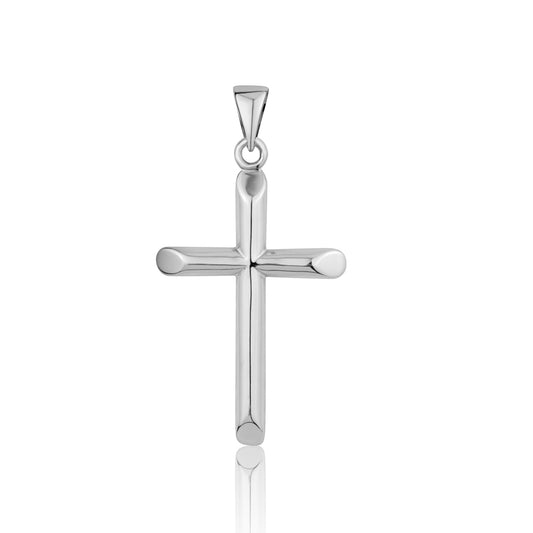 STERLING SILVER RHODIUM CROSS PC850