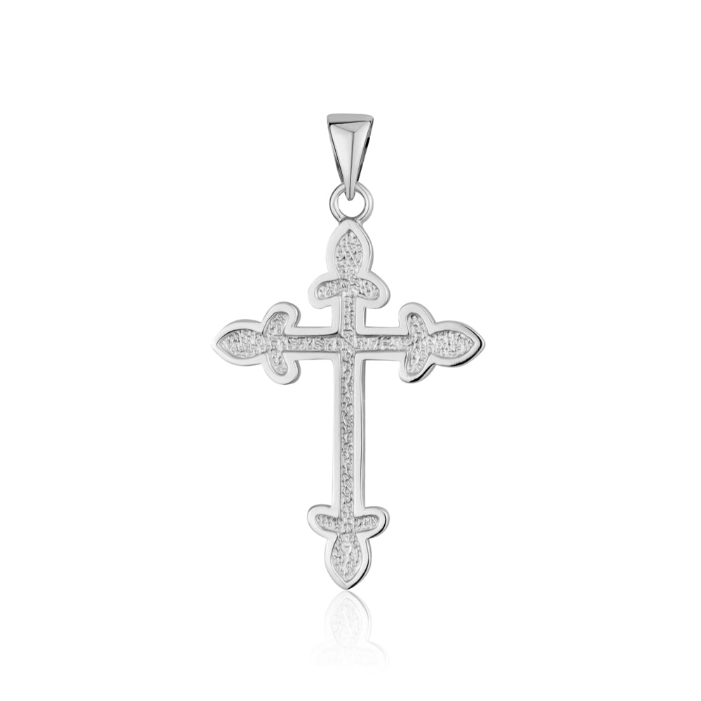 STERLING SILVER RHODIUM CROSS PC8644