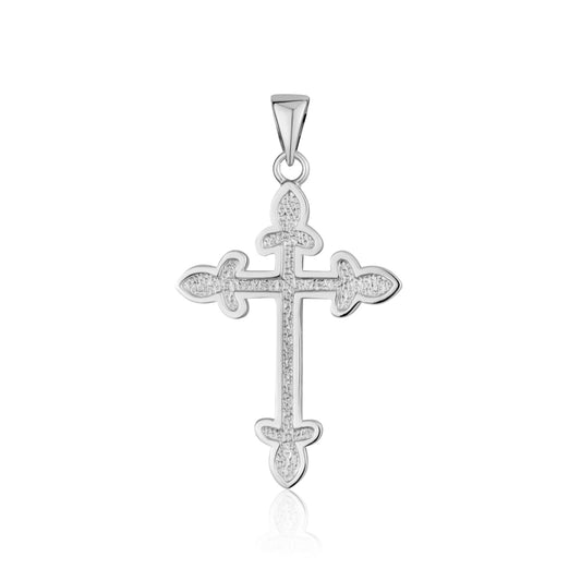 STERLING SILVER RHODIUM CROSS PC8644