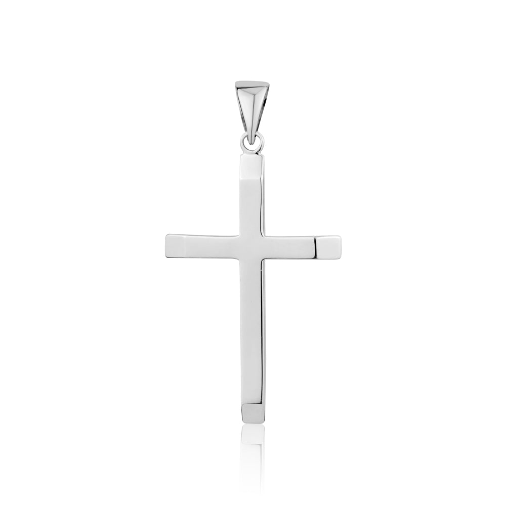 STERLING SILVER RHODIUM CROSS PC8933